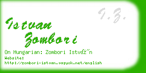 istvan zombori business card